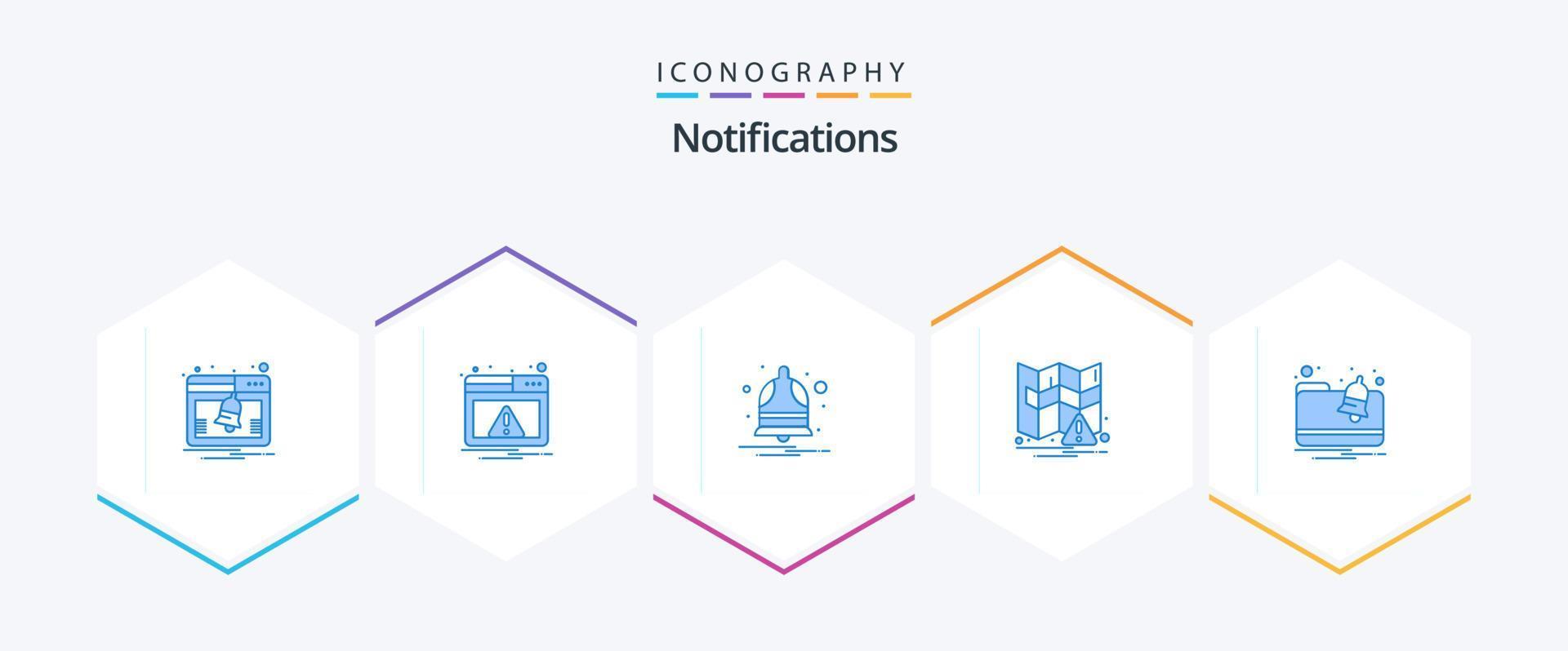 Notifications 25 Blue icon pack including notification. alert. bell. notification. map vector