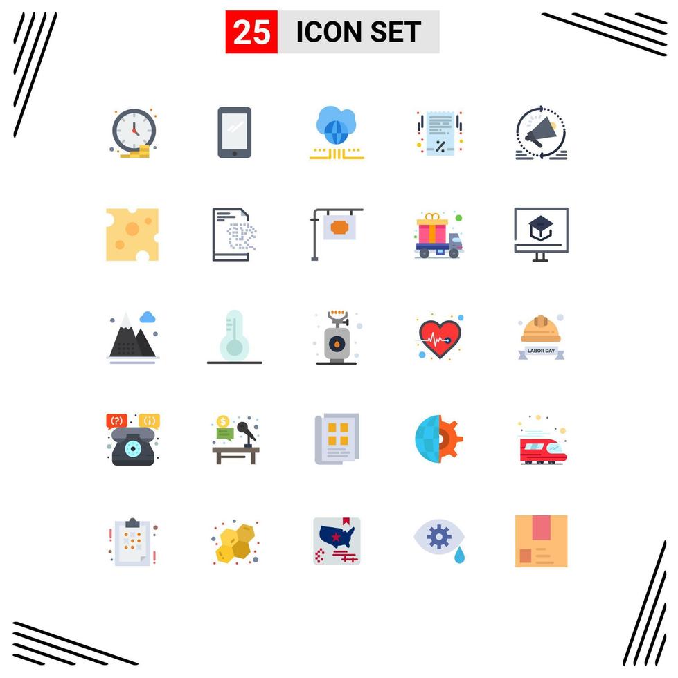 conjunto de 25 iconos de interfaz de usuario modernos símbolos signos para recibo viernes negro red de facturas android elementos de diseño vectorial editables vector