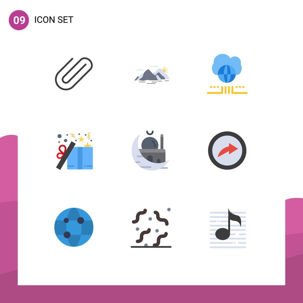 Stock Vector Icon Pack of 9 Line Signs and Symbols for star christmas evening box cloud Editable Vector Design Elements