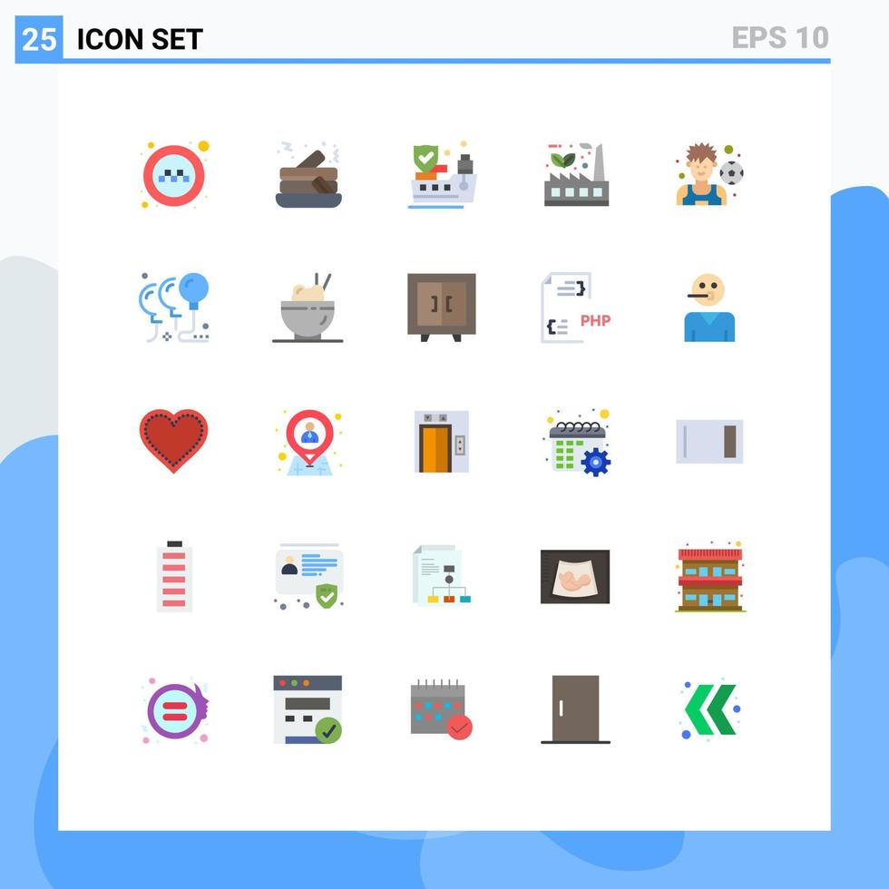 25 iconos creativos signos y símbolos modernos de fútbol seguro de fútbol elementos de diseño vectorial editables ecológicos sostenibles vector