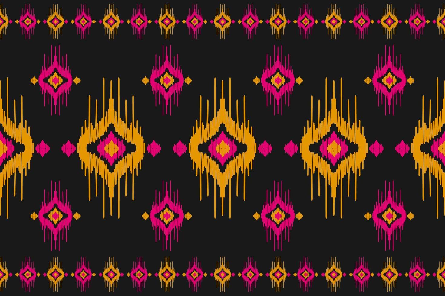 Carpet ethnic ikat pattern art. Geometric ethnic ikat seamless pattern in tribal. Mexican style. vector