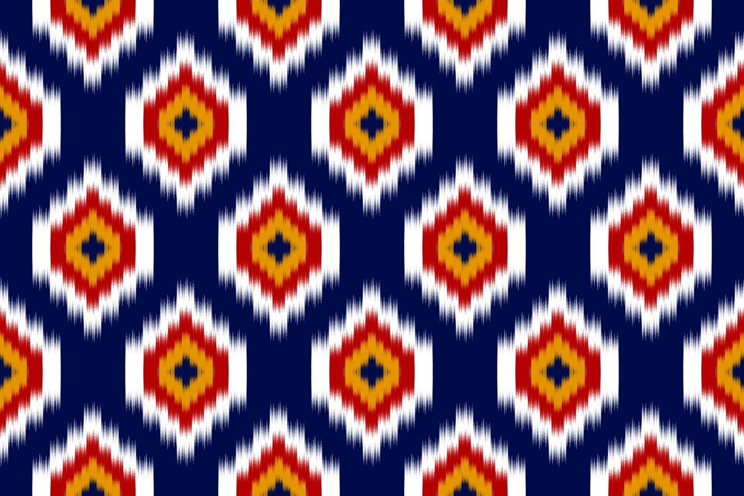 Fabric ikat pattern art. Geometric ethnic seamless pattern traditional. American, Mexican style. vector