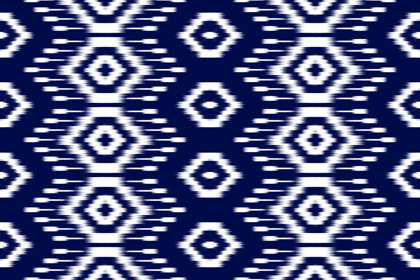 Fabric ikat pattern art. Geometric ethnic seamless pattern traditional. American, Mexican style. vector