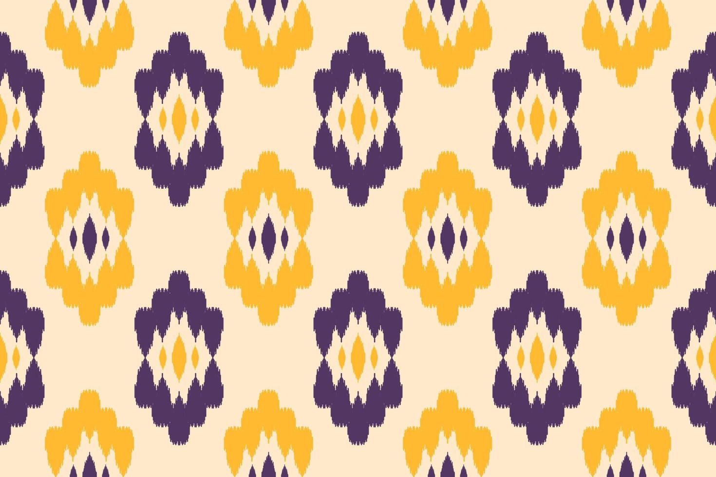 Abstract ethnic ikat background. Geometric seamless pattern in tribal. Fabric Mexican style. vector