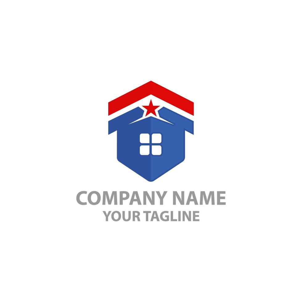 Simple and unique army veteran sign with roof house image graphic icon logo design abstract concept vector stock. Can be used as symbol related to property or pension