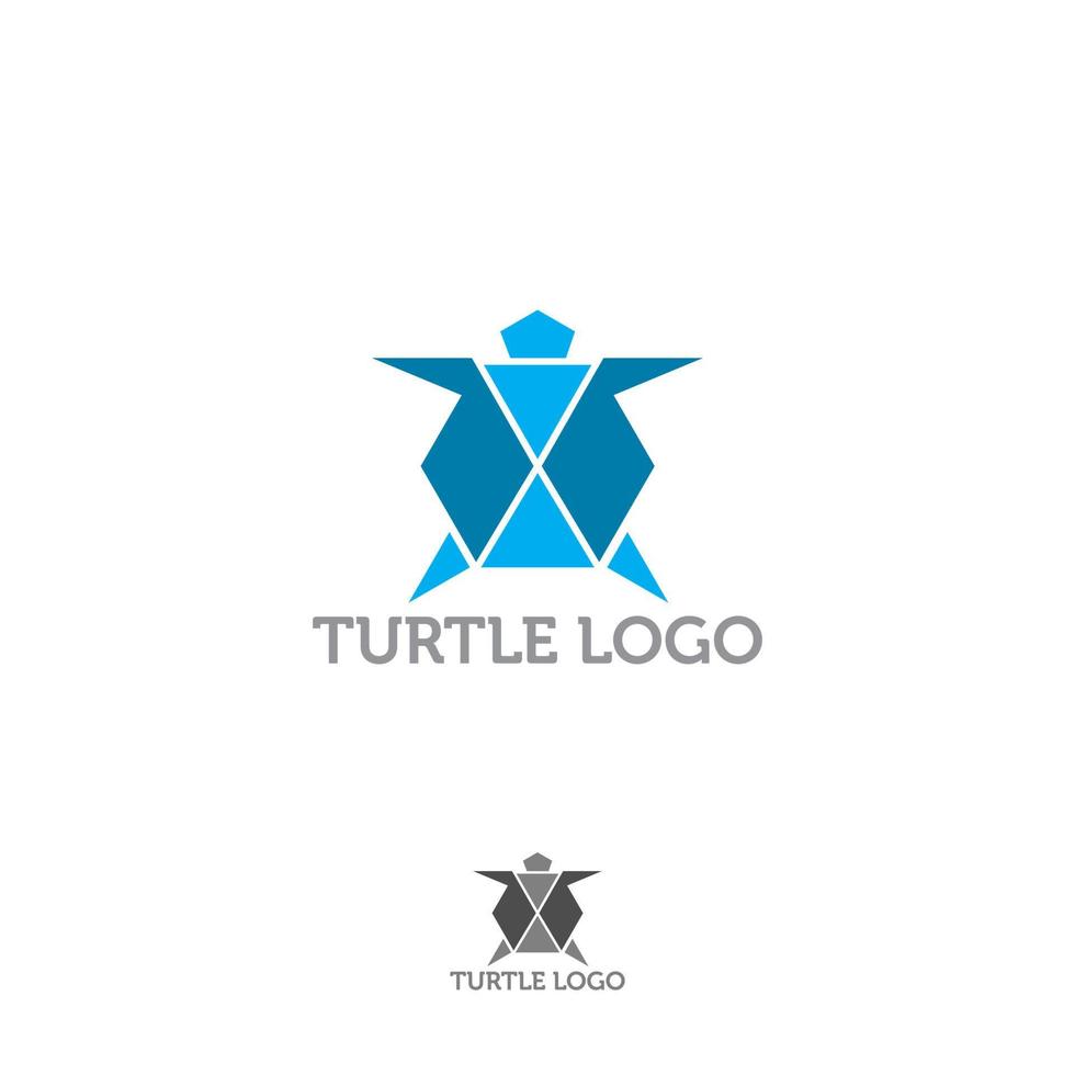 vector de dos tortugas de colores sobre fondo blanco. animales salvajes. animal submarino. icono o logotipo de tortuga. ilustración vectorial en capas fácil de editar.