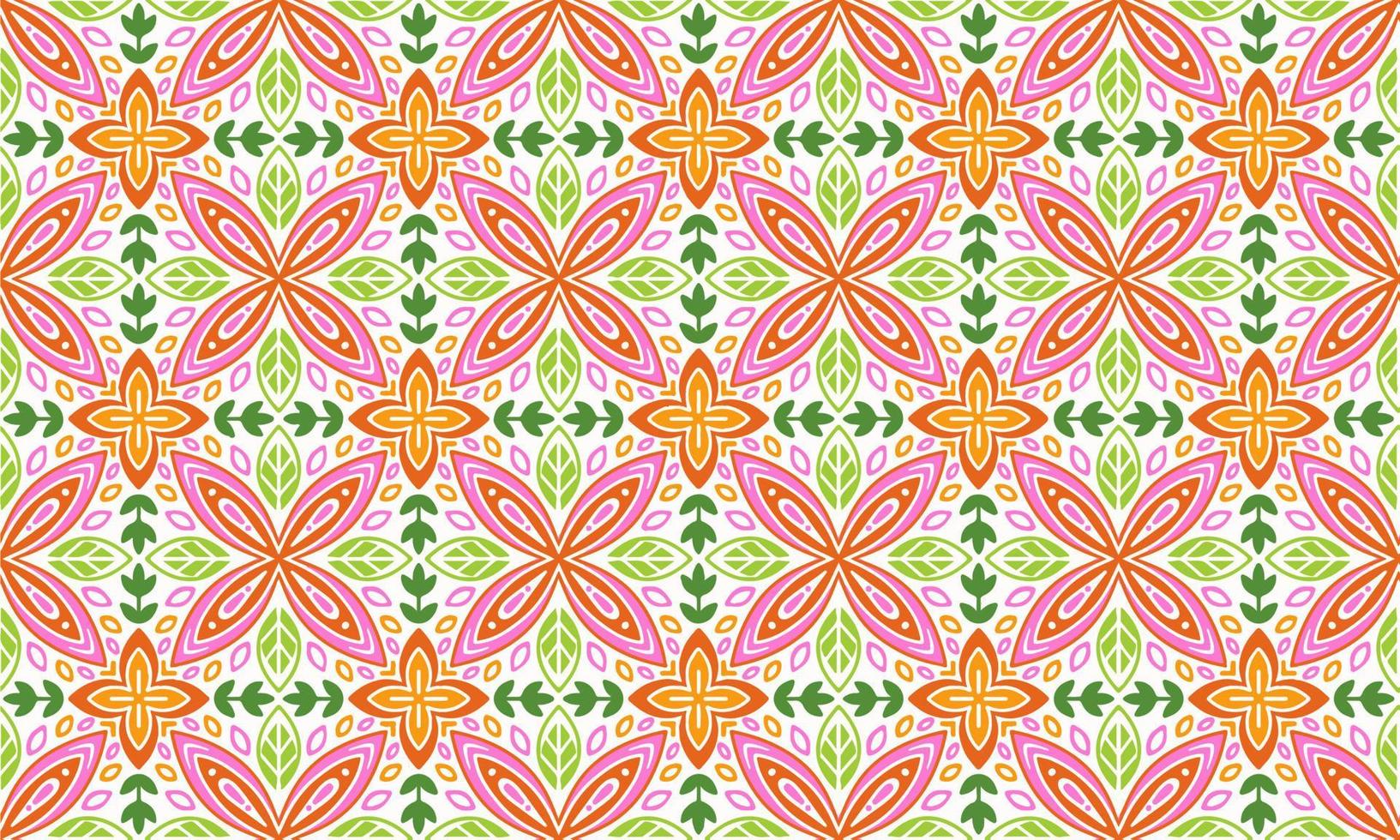 étnico abstracto fondo cuco rosa naranjas verde flor geométrico tribal folk motivo oriental indígena modelo tradicional diseño alfombra papel pintado prenda telas envoltorio imprimir batik folk tejer vector