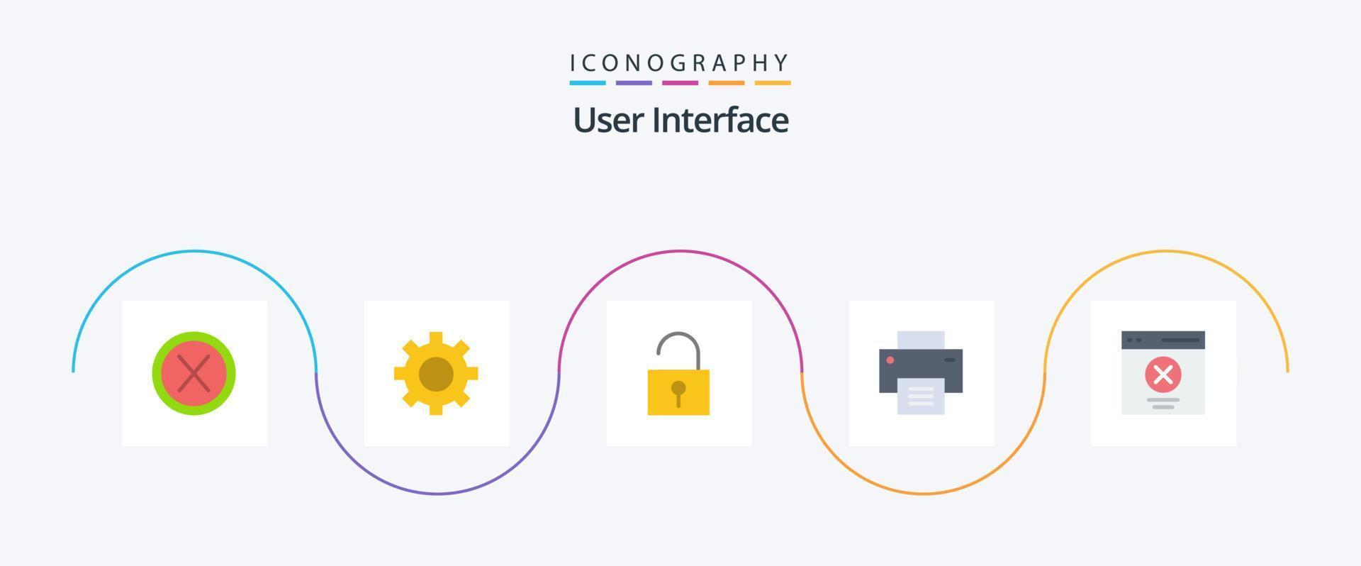 User Interface Flat 5 Icon Pack Including communication. user. user. line. basic vector