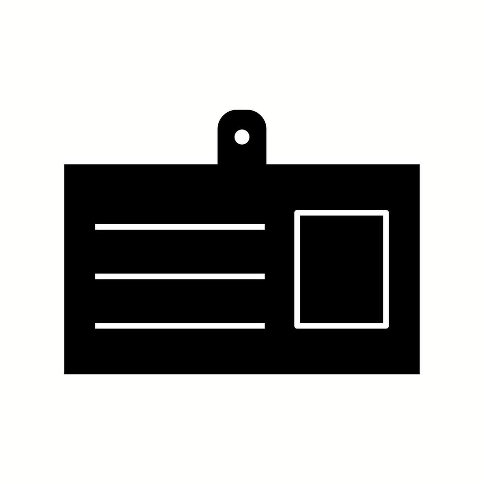 Unique Pass Card Vector Glyph Icon