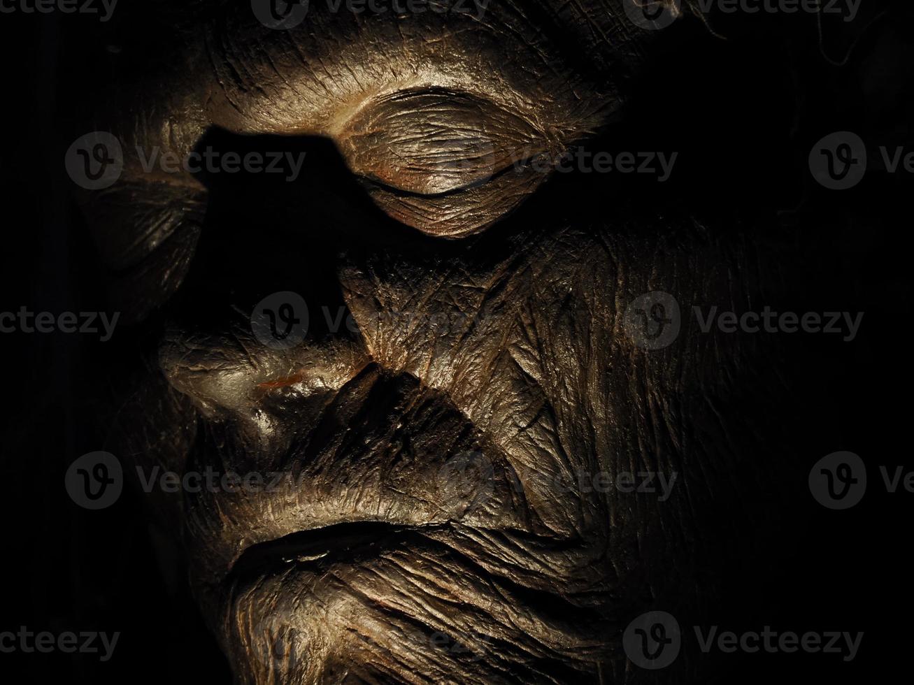 mummy head horror movie mask detail photo