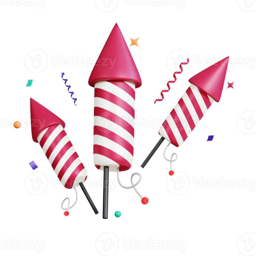 3D New Year Icon Pack png