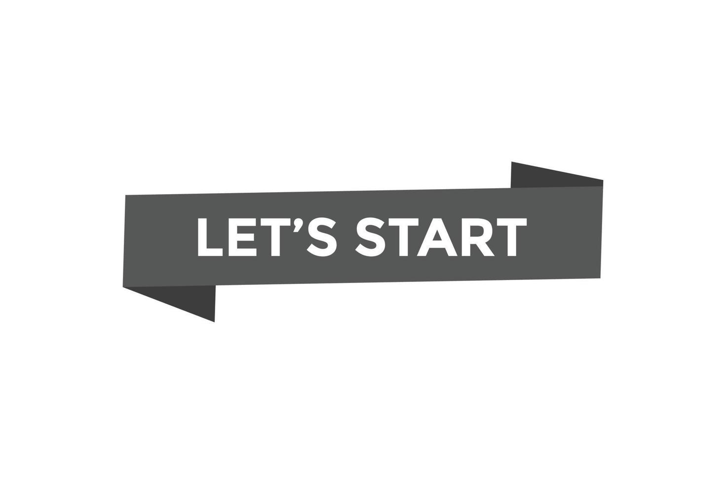 Let's start button web banner templates. Vector Illustration