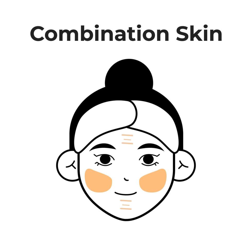 combination skin Type vector