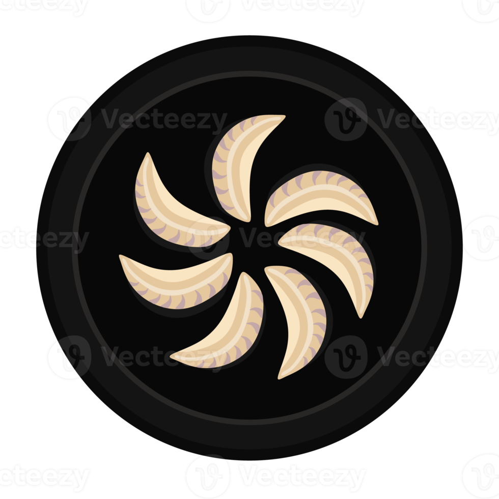 Dumplings icon illustration, Asian food theme png