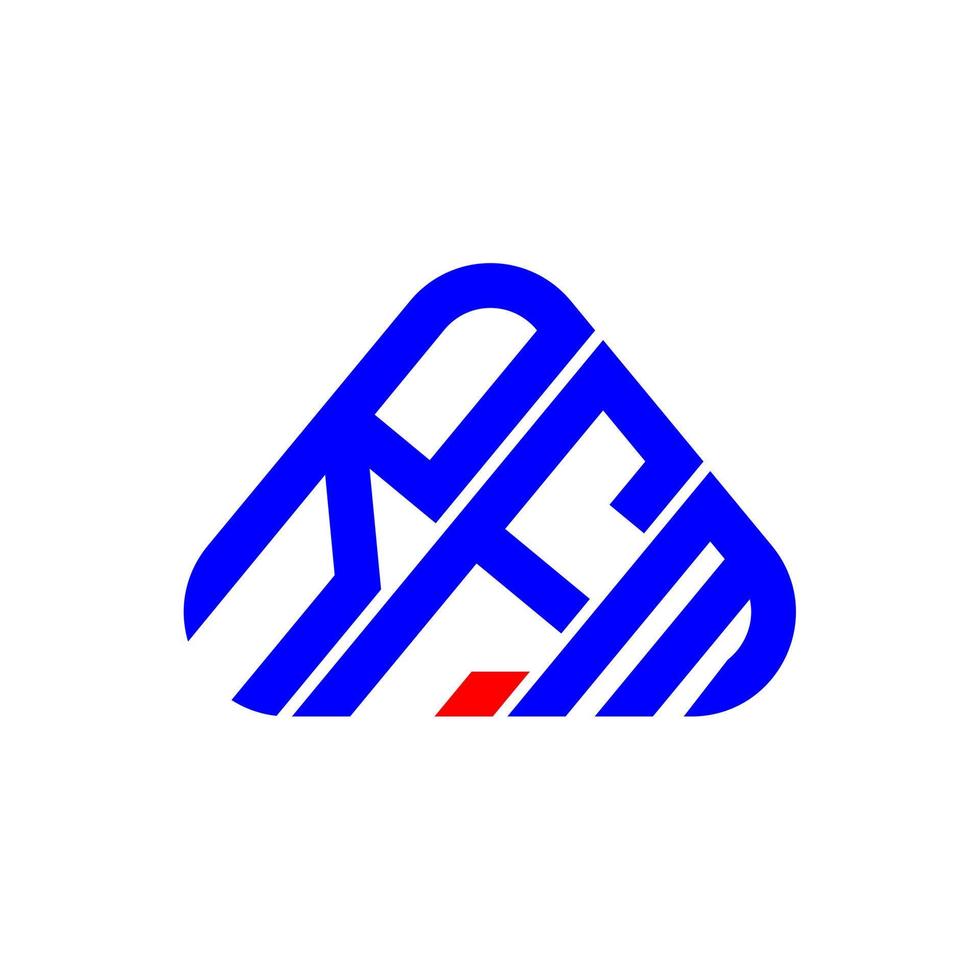 diseño creativo del logotipo de la letra rfm con gráfico vectorial, logotipo simple y moderno de rfm. vector