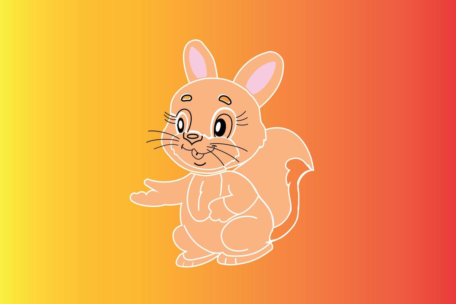Cute rabbit illustration and vector image