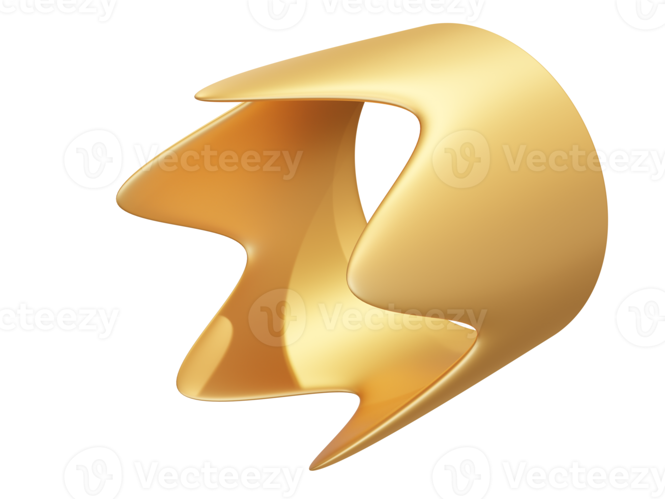 Golden cartoon crown. 3d render. png