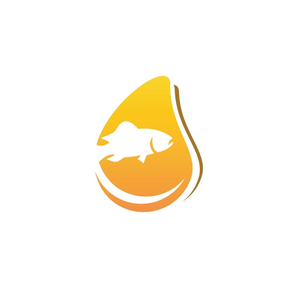 Fish Oil Logo Vector Illustration Template