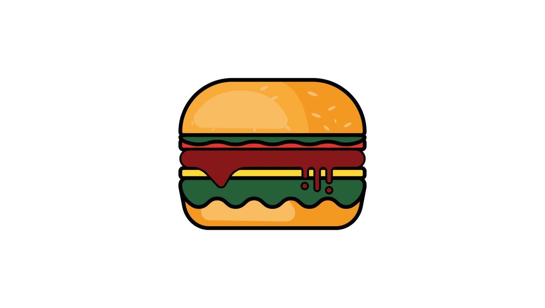Minimal Burger Template vector