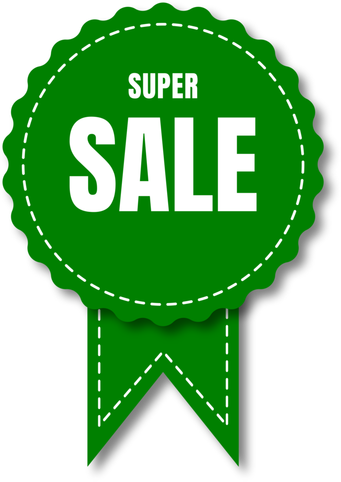 green and white super sale labels png