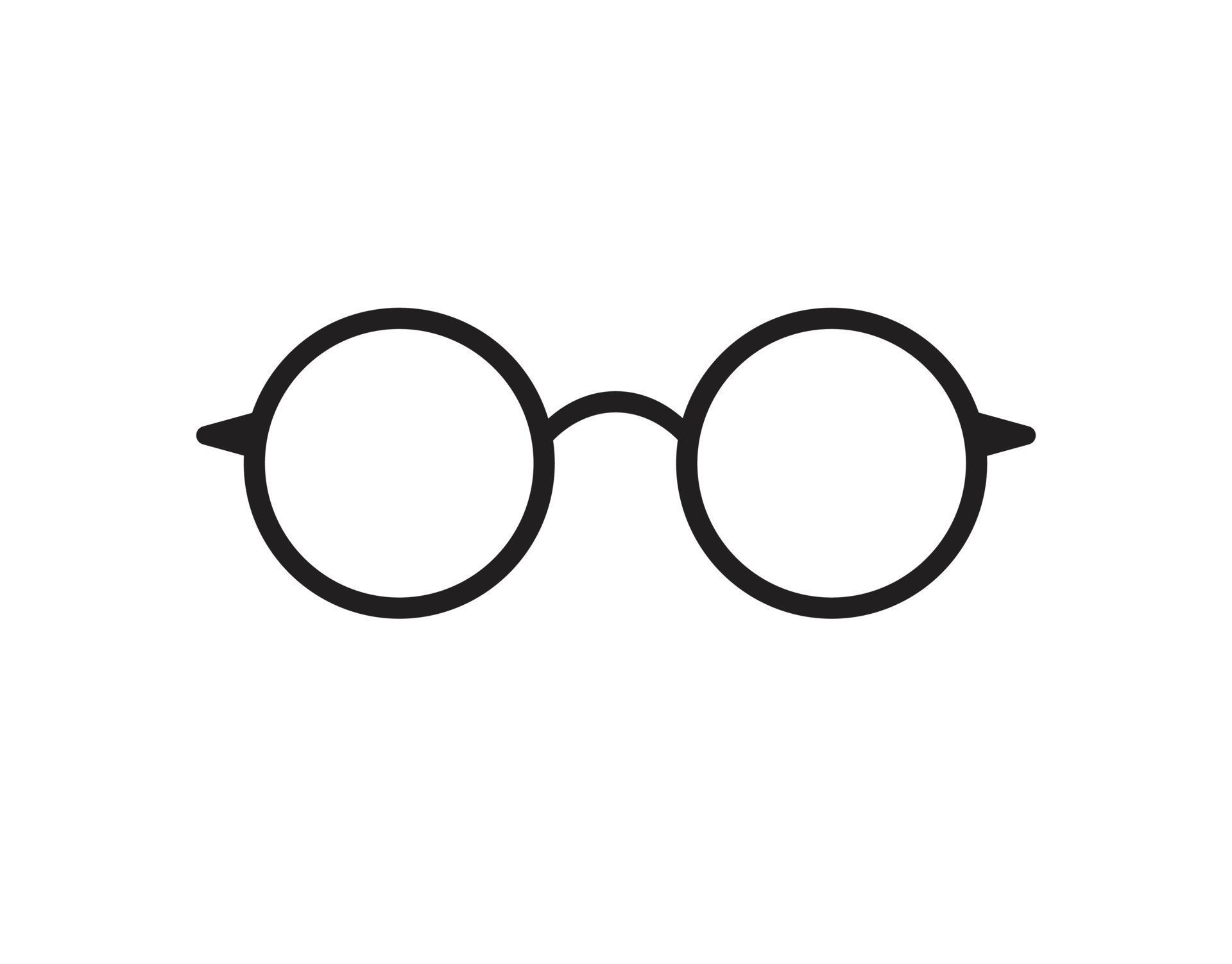 Vector flat outline glasses isolated on white background 19464744 ...
