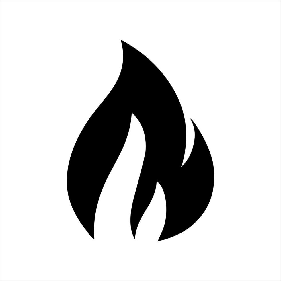 fire set logo. vector set of fire silhouettes with various shapes of burning coals. fire vector pack