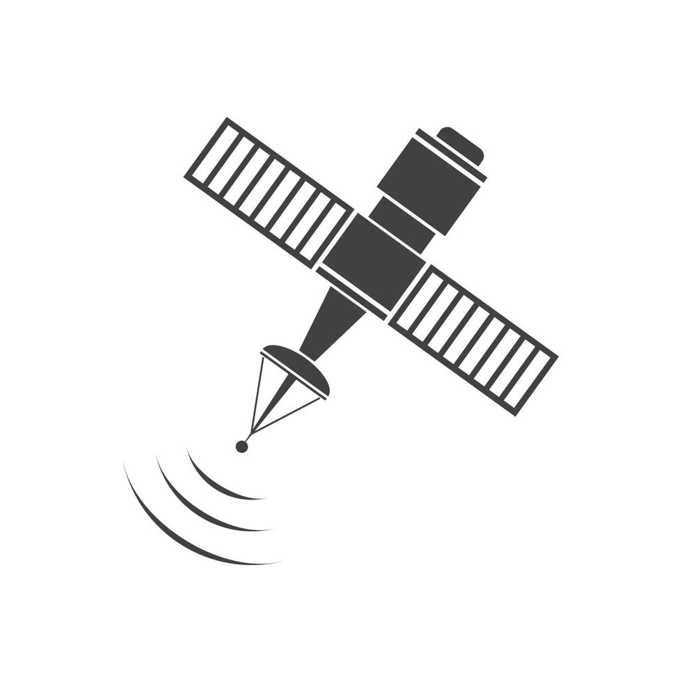 Satellite icon, transmission vector illustration