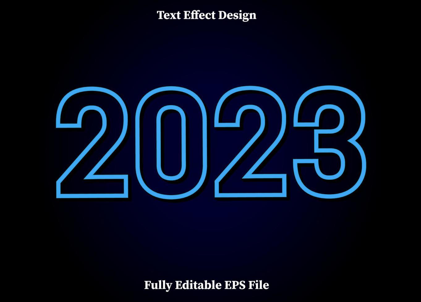 New Year 2023 Text Effect Design in Vector
