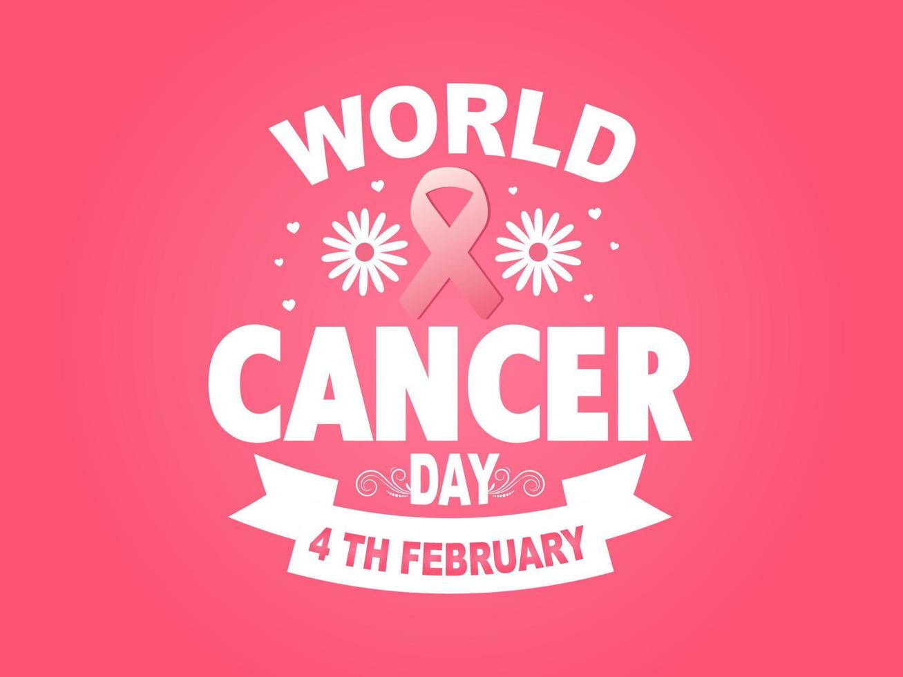 World cancer day vector logo event concept colorful ribbon with vector illustration design