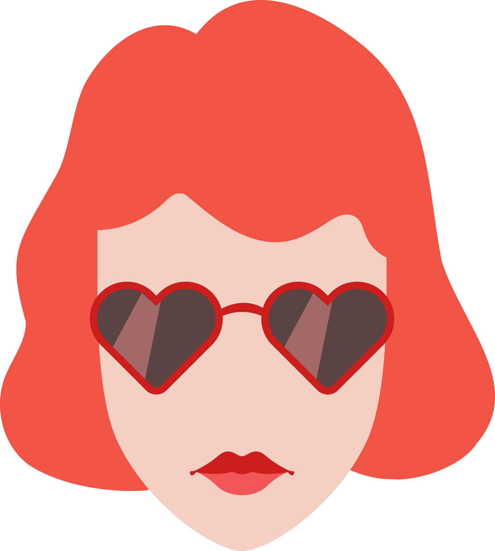 Girl in sunglasses hipster girl with colorful hair and glasses for