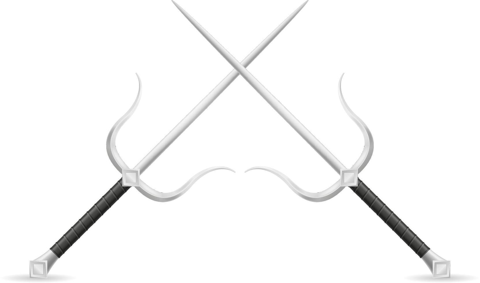 sai ninja weapon japanese warrior assassin vector illustration isolated on white background