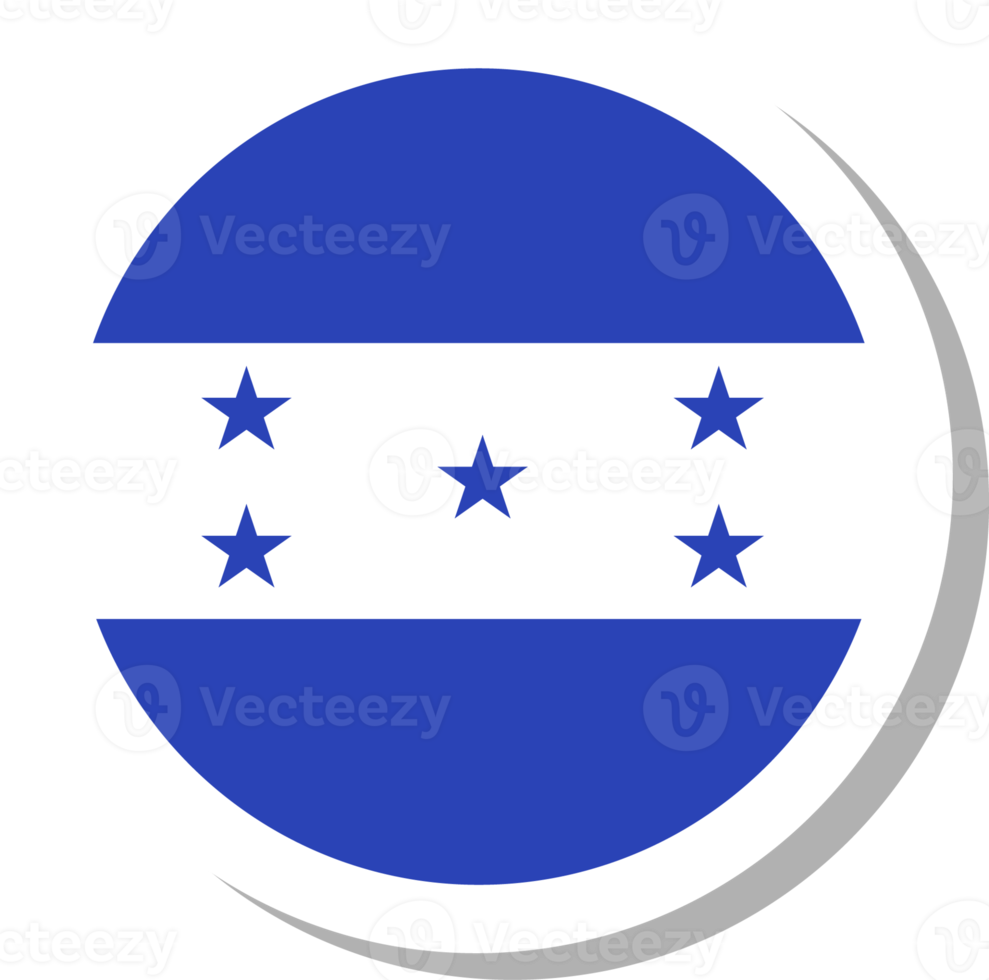 forma de círculo de bandera de honduras, icono de bandera. png