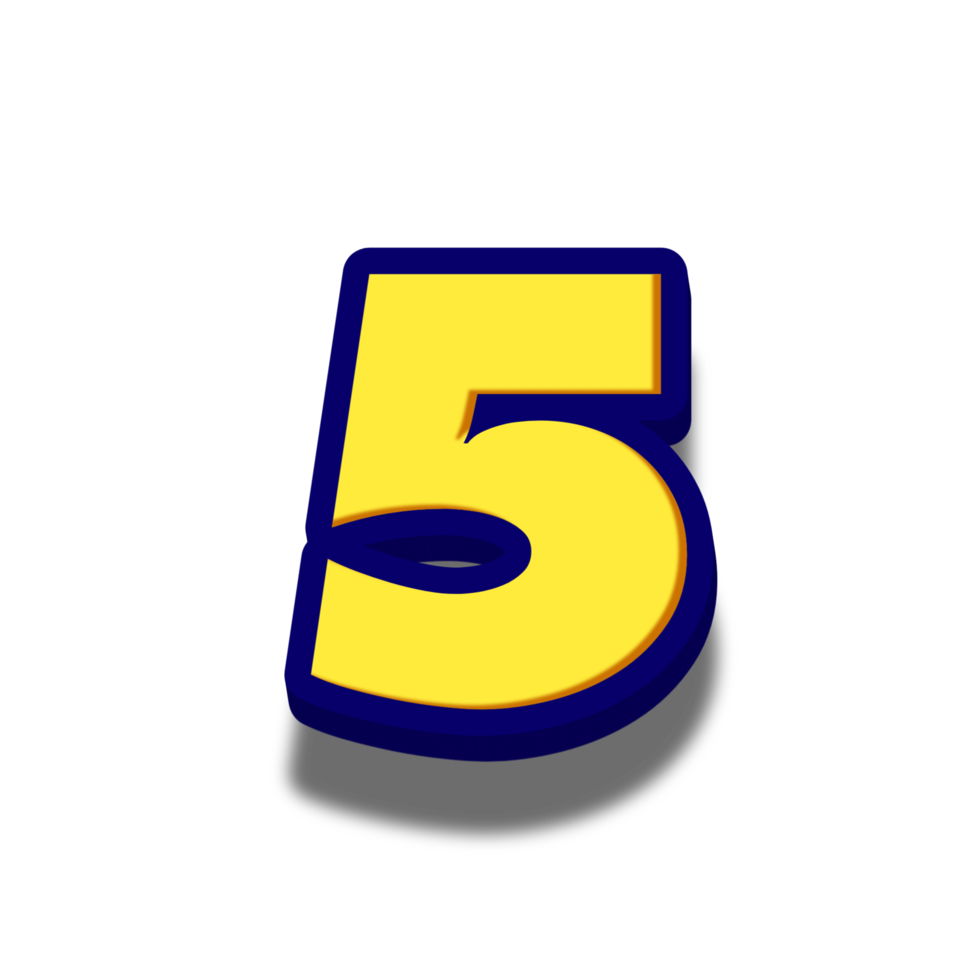 Number 3d effect png
