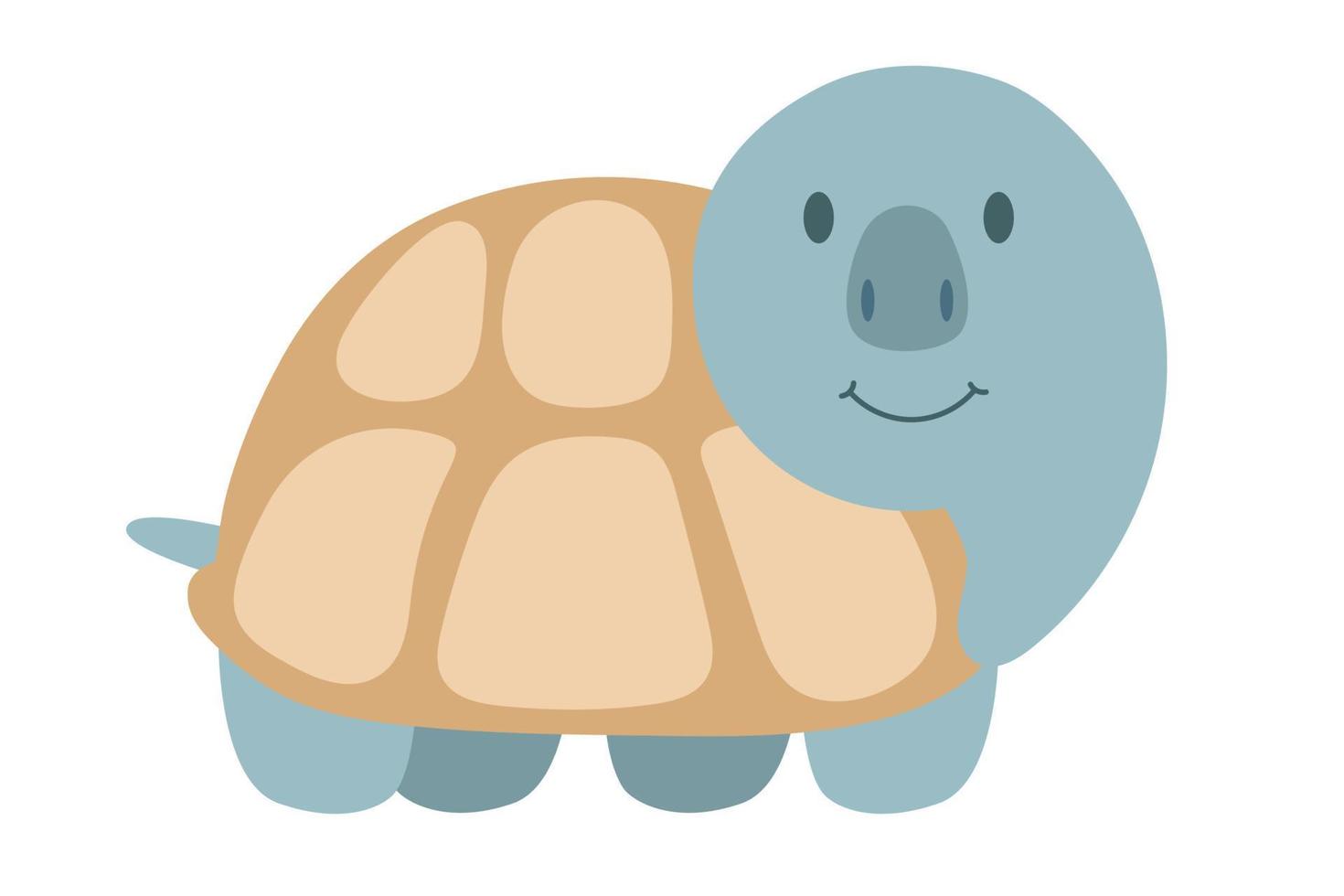 divertida tortuga vectorial. personaje animado. animales africanos jirafa amable y divertida. tortuga linda divertida. adorable animalito africano para niños estampados de moda que usan invitación de póster de guardería vector