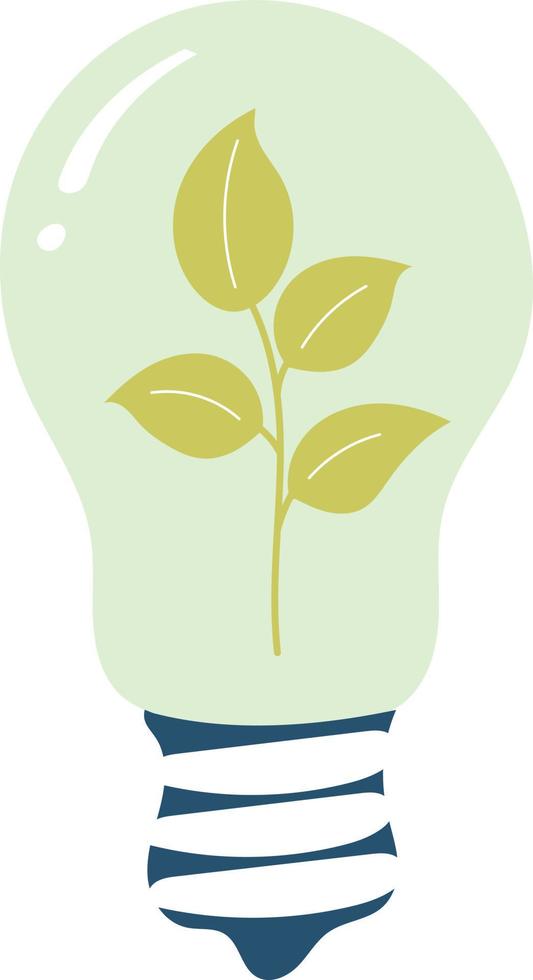 Eco light bulb illustration vector