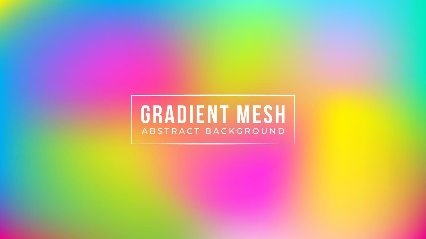 Abstract blurred gradient mesh background in vivid rainbow colors. Colorful smooth banner template. Easy editable soft colored vector illustration in EPS10