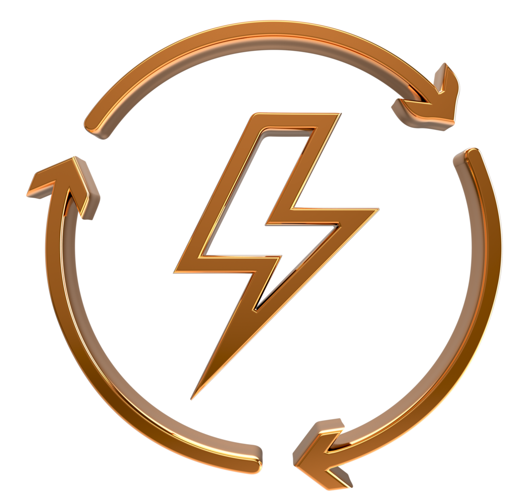 rayo rayo electricidad icono png sobre fondo transparente