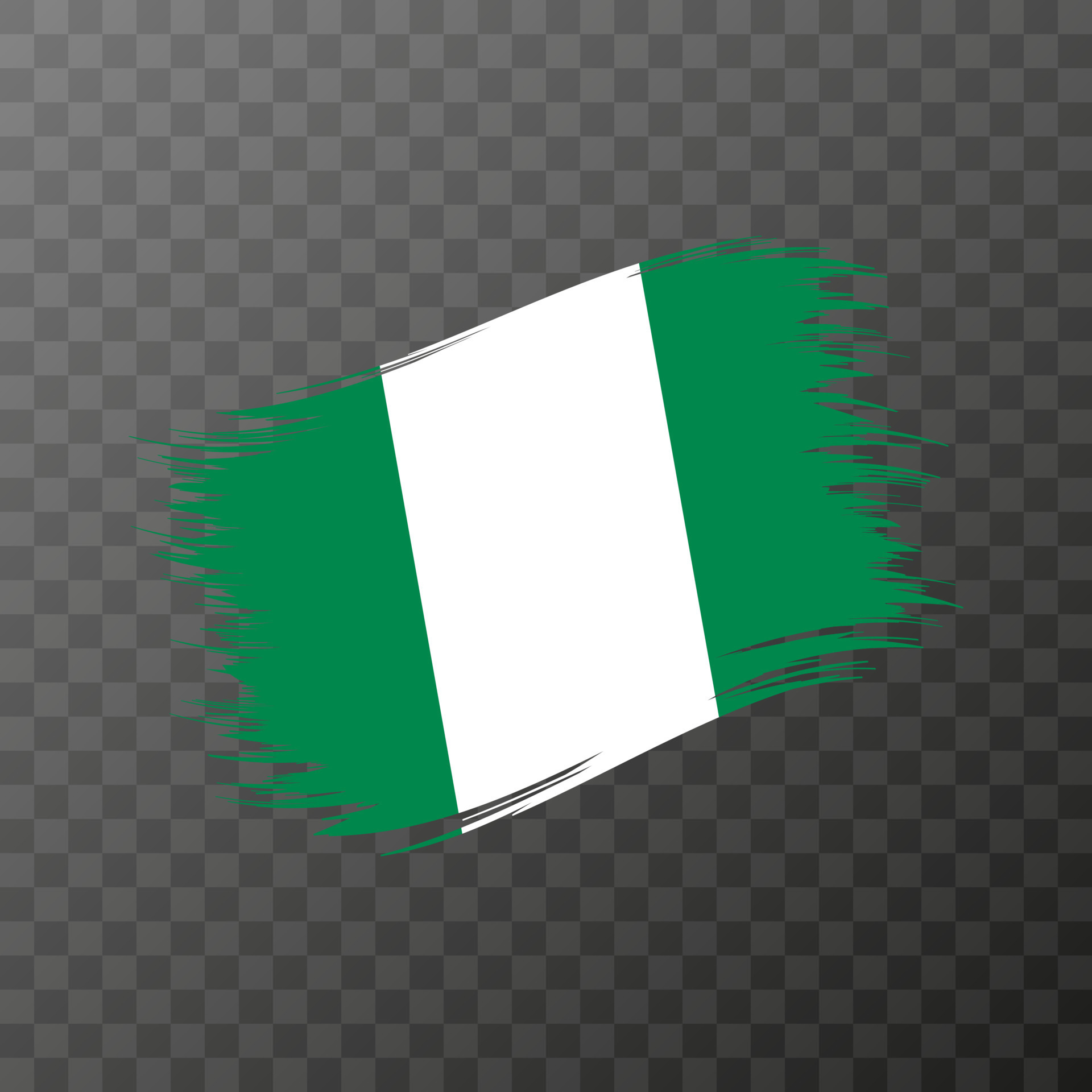 Nigeria national flag. Grunge brush stroke. 19465335 Vector Art at Vecteezy