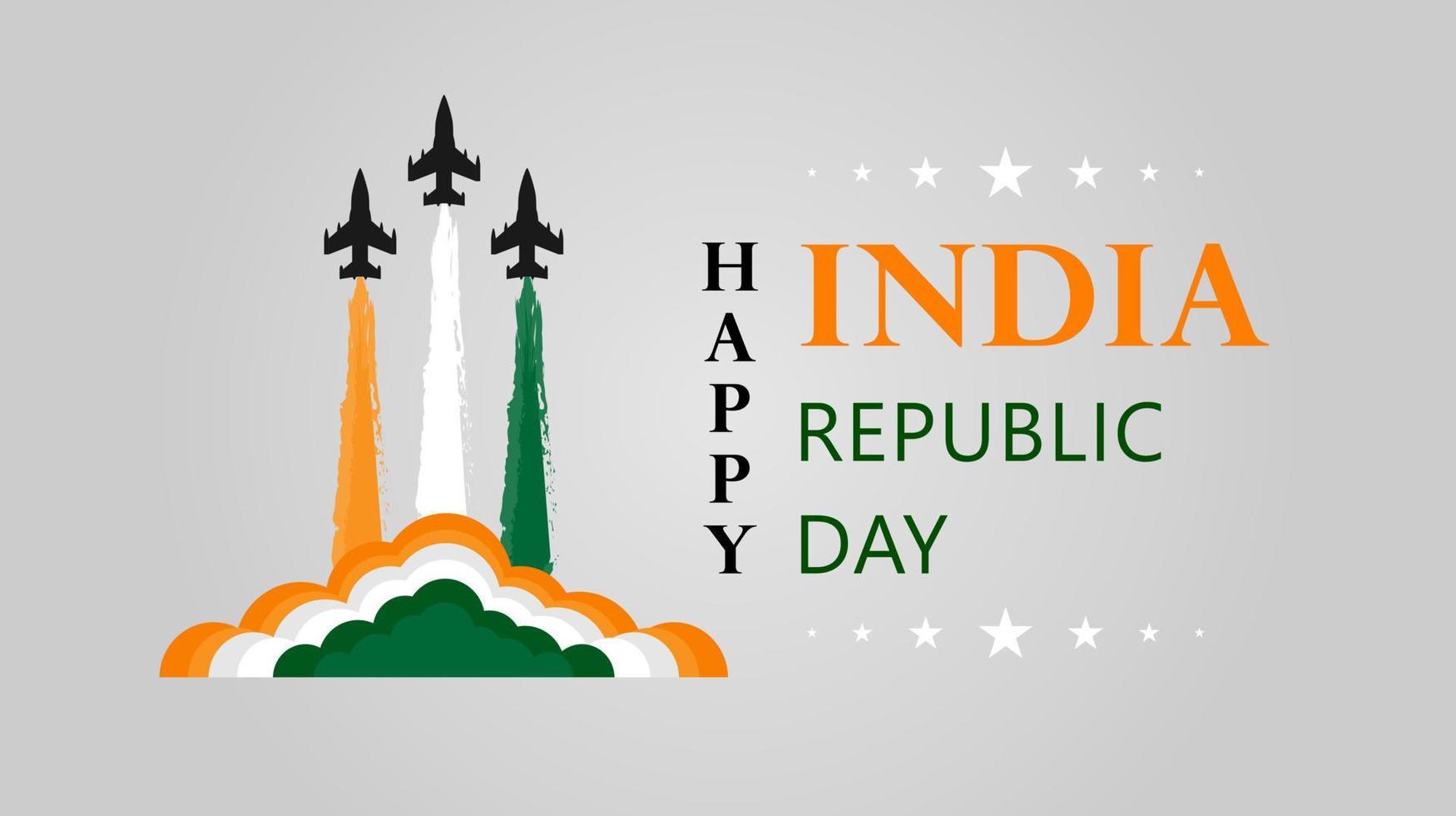 feliz celebración del día de la república de la india. diseño vectorial vector