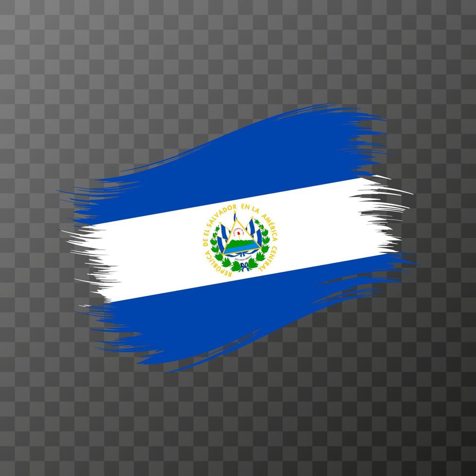 bandera nacional salvadoreña. trazo de pincel grunge. vector