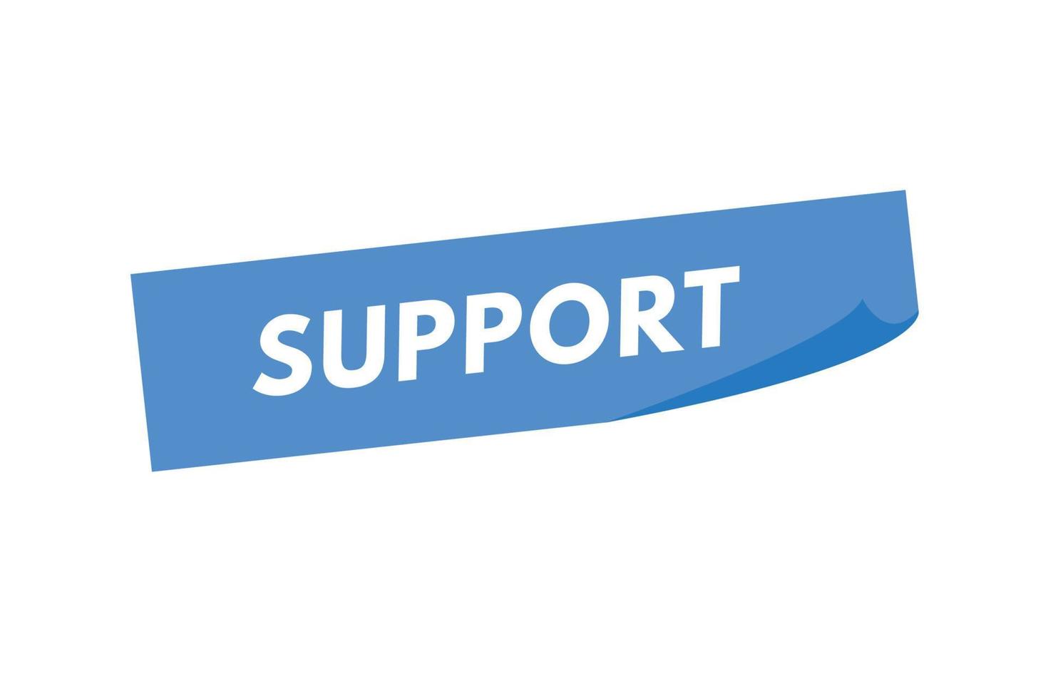 support text Button. support Sign Icon Label Sticker Web Buttons vector