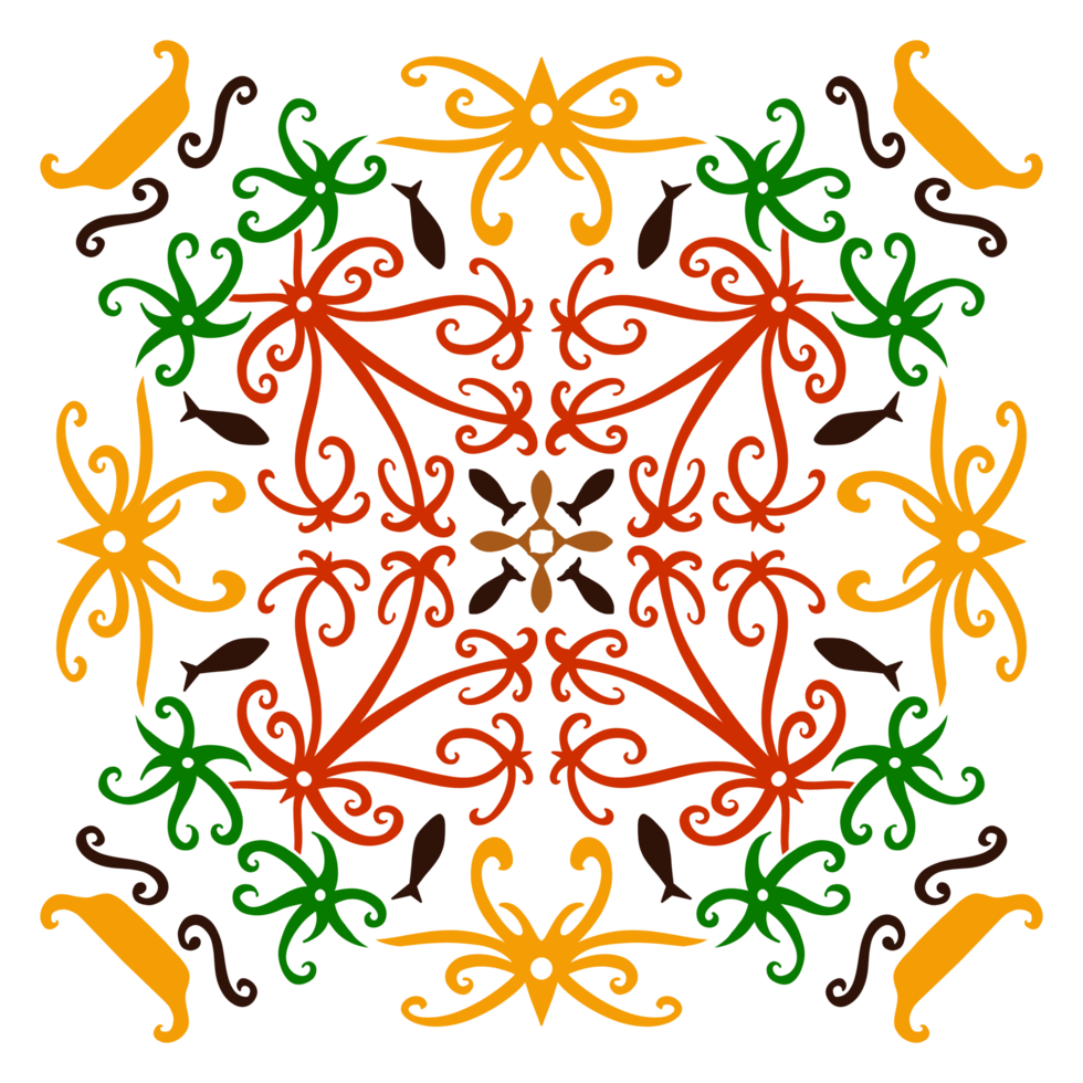 typical ornament of the Dayak tribe, kaliamantan png