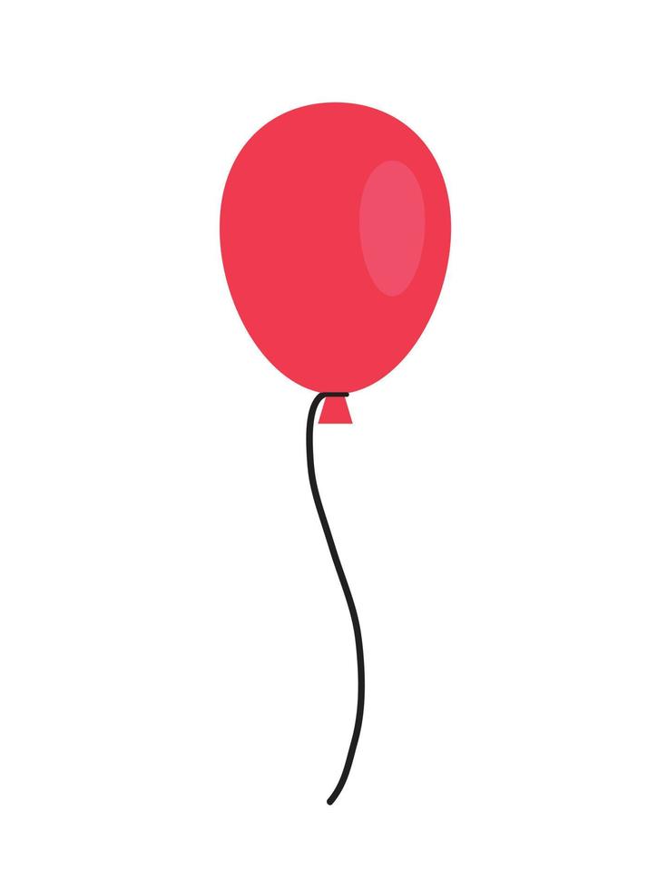 Vector flat red air balloon