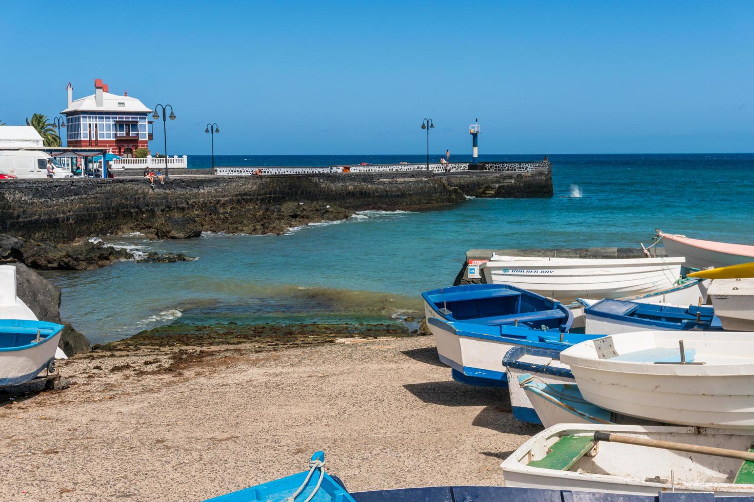 Arrietta, Spain - August 9, 2018-view of the small town of Arrietta on the island of Lanzarote famous for Casa La Juanita during a sunny day photo