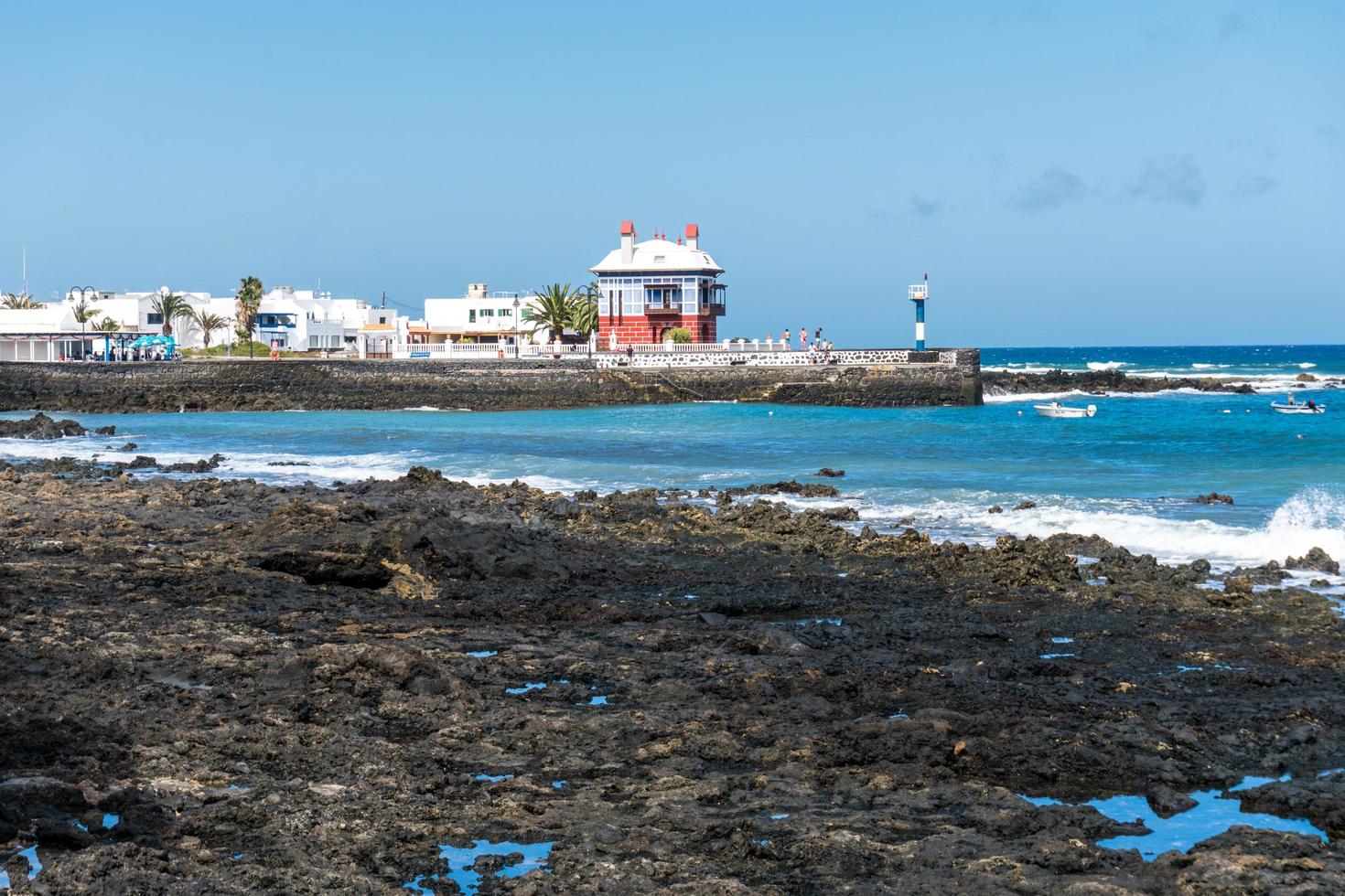 Arrietta, Spain - August 9, 2018-view of the small town of Arrietta on the island of Lanzarote famous for Casa La Juanita during a sunny day photo