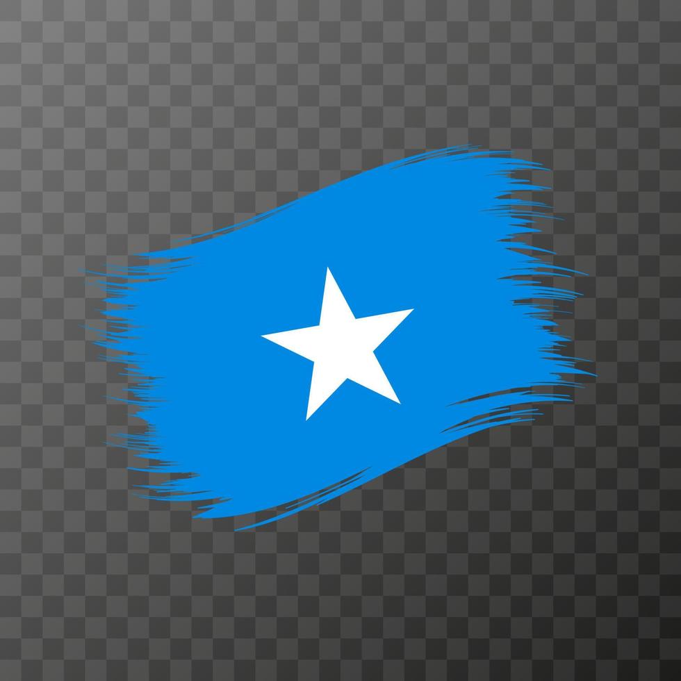 Somalia Islands national flag. Grunge brush stroke. vector
