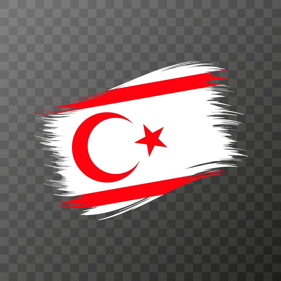 bandera nacional de la república del norte de chipre. vector