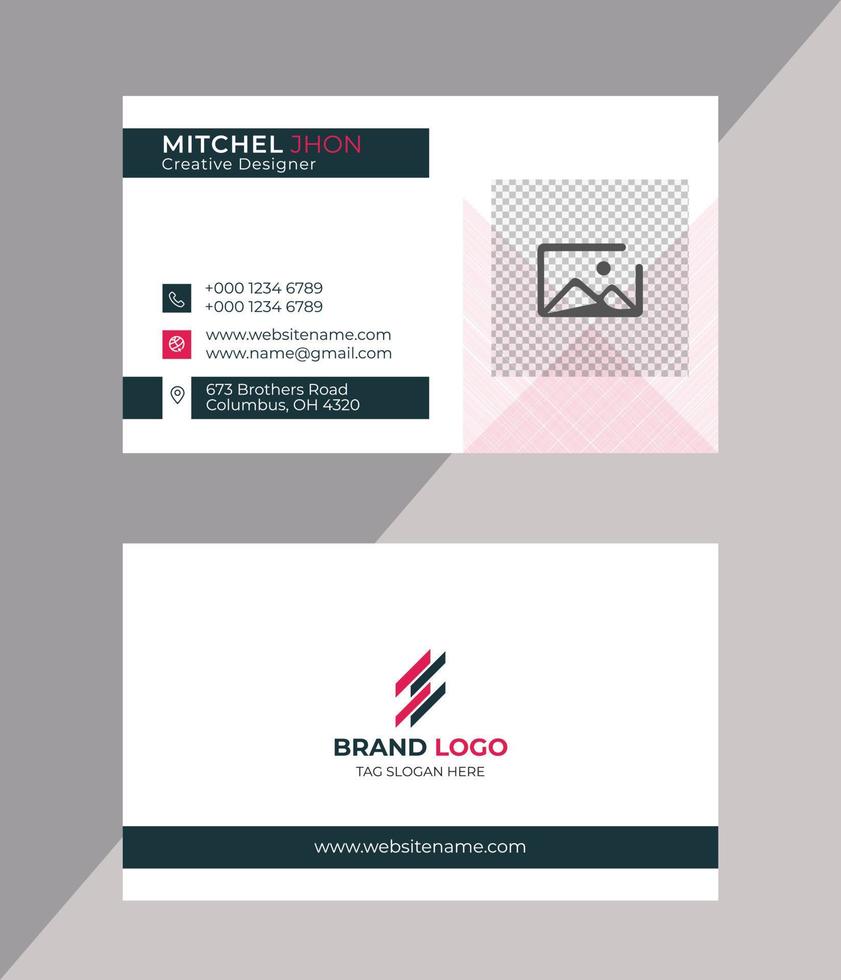 Creative and Clean premium Vector Modern exclusive visit identification contact cards and Business Card print template