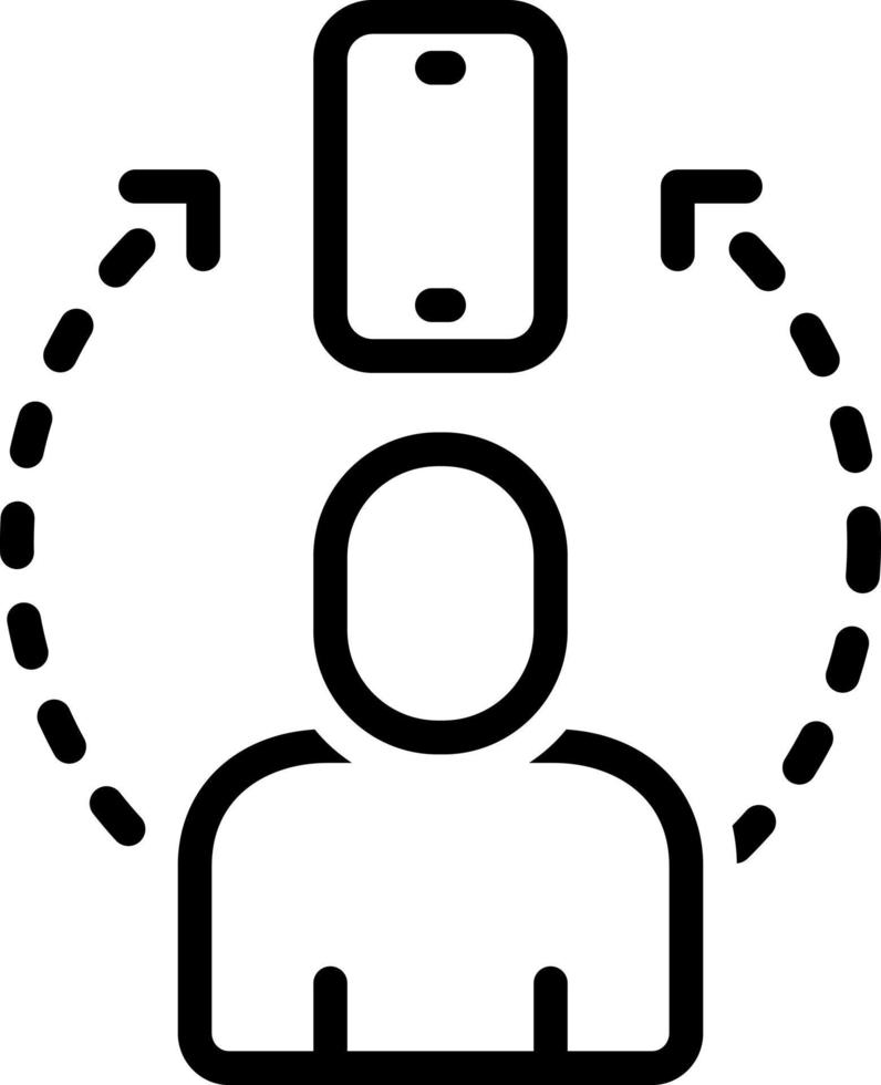 line icon for depending vector