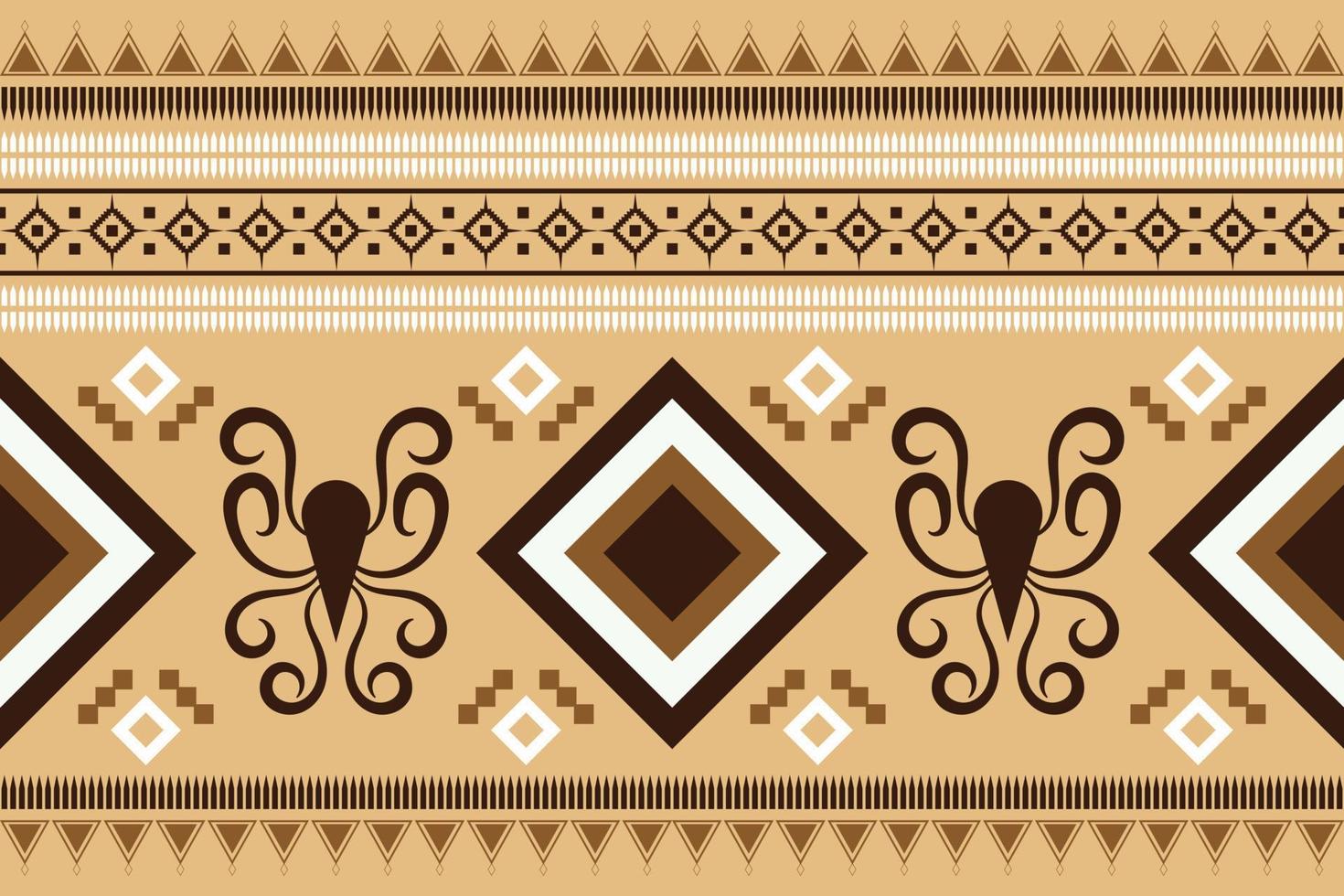 Ethnic fabric pattern geometric style. Sarong Aztec Ethnic oriental pattern traditional orange background. Abstract,vector,illustration. use for texture,clothing,wrapping,decoration,carpet. vector